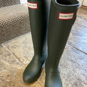 Hunter rainboots dark green